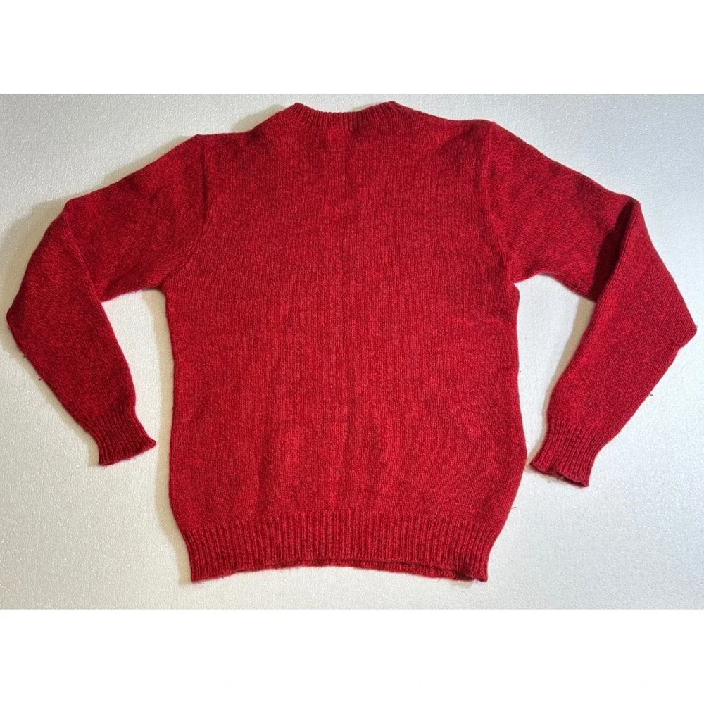 Vintage LL Bean Mens XL Red Wool Blend Mock Neck Sweater‎ 1773